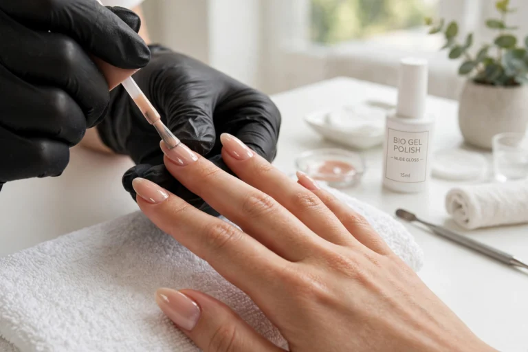 Pose d'ongles bio gel et manucure russe